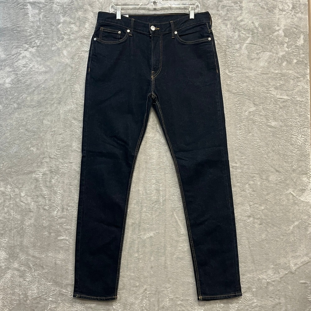 H&M Denim Slim Jeans Mens 34x34 Dark Blue‎ Stretch Cotton Pants